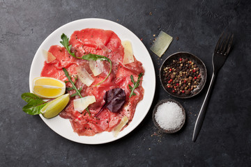 Marbled beef carpaccio