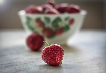 strawberries in a bowl