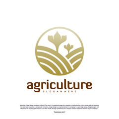 Agriculture Logo concept. Nature Farm Logo Design Template Vector. Icon Symbol