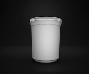 Blank fermented milk product packaging isolated on white background. 3d render