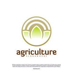 Agriculture Logo concept. Nature Farm Logo Design Template Vector. Icon Symbol