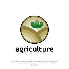 Agriculture Logo concept. Nature Farm Logo Design Template Vector. Icon Symbol