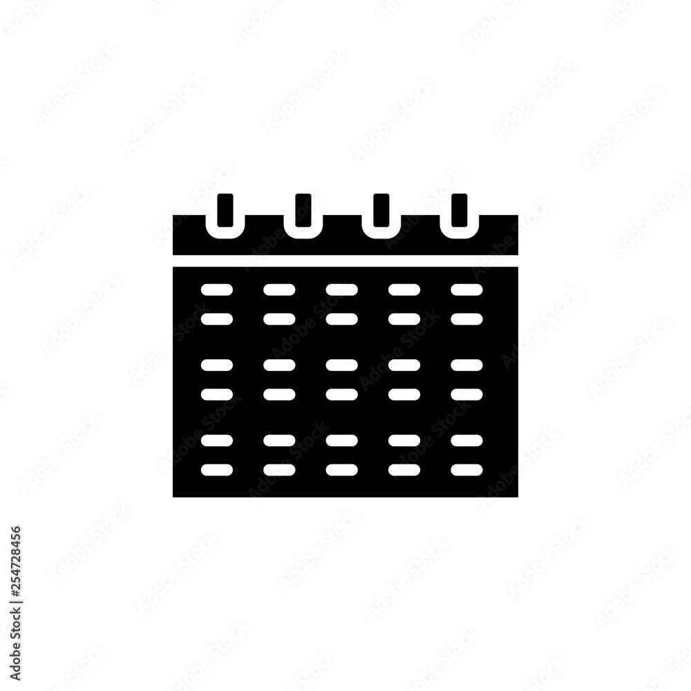 Poster Calendar icon vector. Calendar vector design. sign design. flat style. Vector EPS 10