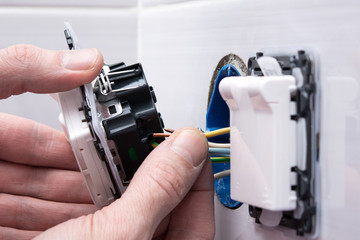 installation process of safe sockets in the bathroom