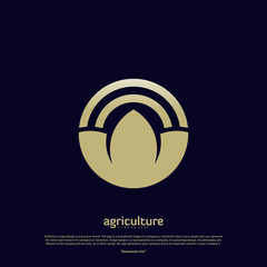 Agriculture Logo concept. Nature Farm Logo Design Template Vector. Icon Symbol