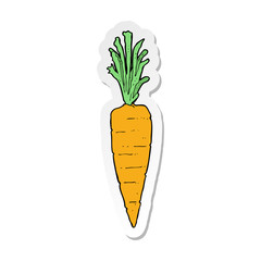 sticker of a cartoon carrot