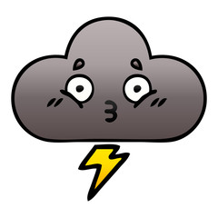 gradient shaded cartoon storm cloud