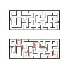 Abstact labyrinth. Game for kids. Puzzle for children. Maze conundrum. Vector illustration.