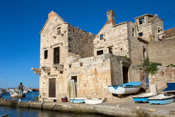 Naklejka premium Building in Komiza, Croatia