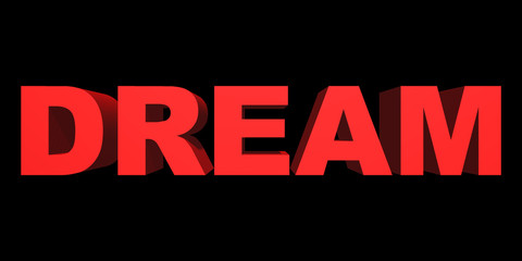 Word dream closeup