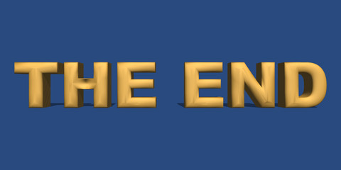 Word the end closeup