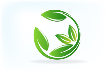 Health nature leafs logo vector