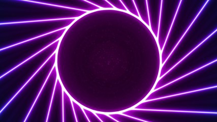 Neon powerful beams creates a circular area in the center for your text.