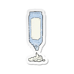 retro distressed sticker of a cartoon lotion