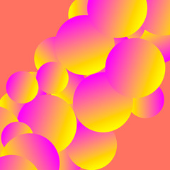 Futuristic colorful asbtract vector image with spheres.