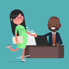 Fototapeta premium Business people vector illustrator