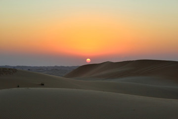 Fototapeta na wymiar Beautiful Sunset in Desert