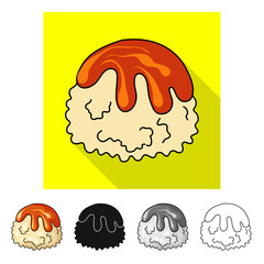 Isolated object of confectionery and culinary icon. Set of confectionery and product stock vector illustration.