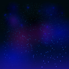 Fototapeta na wymiar Night sky with lots of bright stars. Vector illustration