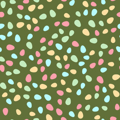 Seamless pattern with colorful Easter eggs. Vector