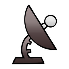 gradient shaded cartoon satellite dish