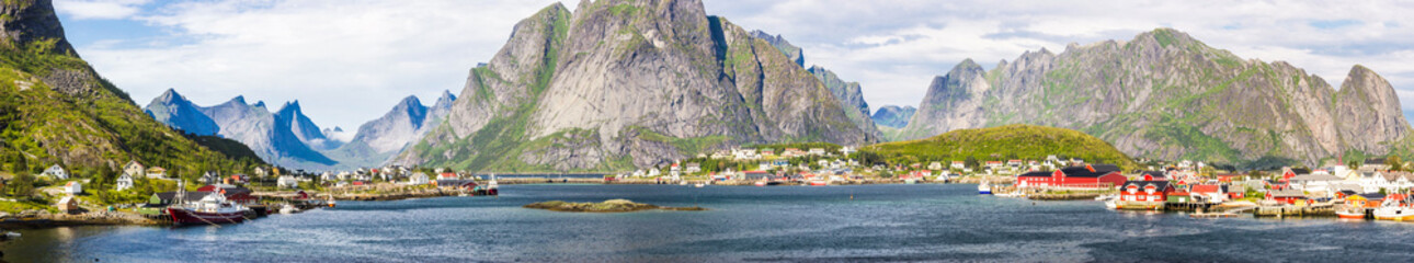 Fototapeta na wymiar Reine harbor in Lofoten islands in Norway