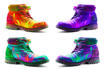 chaussures bariolées