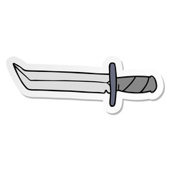 sticker cartoon doodle of a short dagger