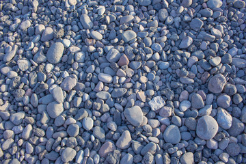 Kies Steine am Strand
