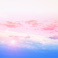 Sky sunrise air clouds panorama