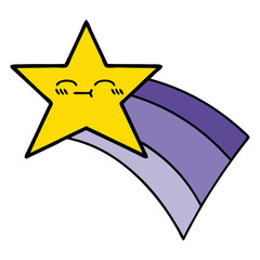 cute cartoon shooting rainbow star