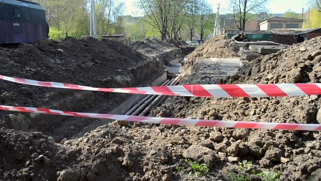Large pit dug in the ground for the purpose of order