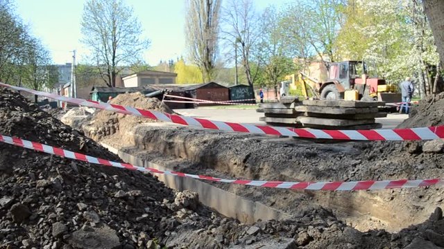Large pit dug in the ground for the purpose of order