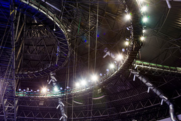 Lighting at hall ceiling. ceiling of an indoor stadium