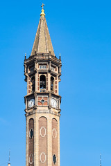 top of bell tower Campanile di San Nicolo in Lecco