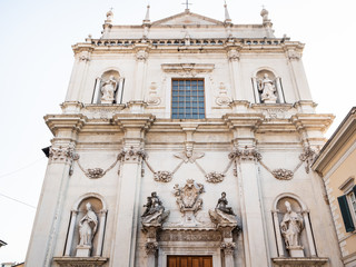 Fototapeta na wymiar facade of Church di San Barnaba in Brescia city