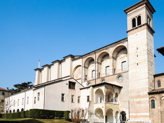 Fototapeta na wymiar Basilica of San Salvatore in Brescia city