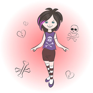 Punk girl illustration