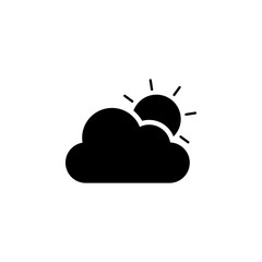 cloud and sun icon. Element of weather illustration. Signs and symbols can be used for web, logo, mobile app, UI, UX