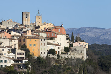 Fototapeta na wymiar The French village of Biot on the French Riviera