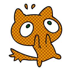 cartoon kawaii of a shocked cat