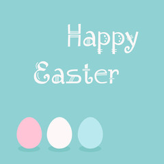 Happy Easter with egg icons