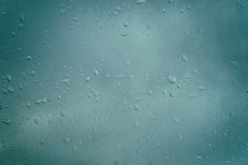 Water drops on glass for background and design