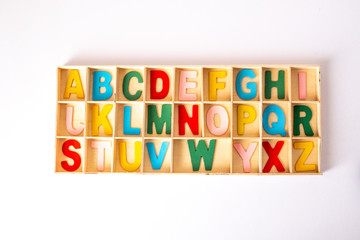 Detailed letters on a pure white background