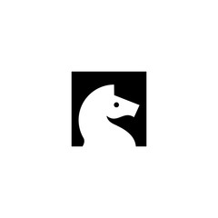 horse head logo vector icon illustration