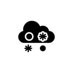 wet snow cloud icon. Element of weather illustration. Signs and symbols can be used for web, logo, mobile app, UI, UX