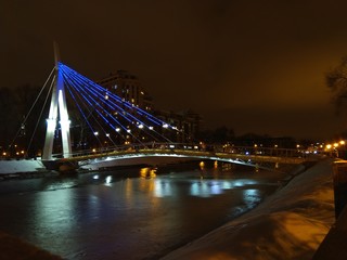 Fototapeta na wymiar Night, city, river