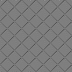 Seamless checked op art pattern. Lines texture.
