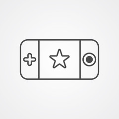 Game console vector icon sign symbol