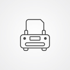Printer vector icon sign symbol